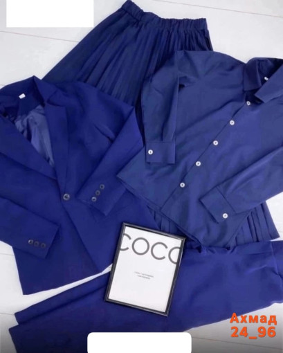 Комплект включает в себя : пиджак, брюки, рубашка и юбка гафра САДОВОД официальный интернет-каталог